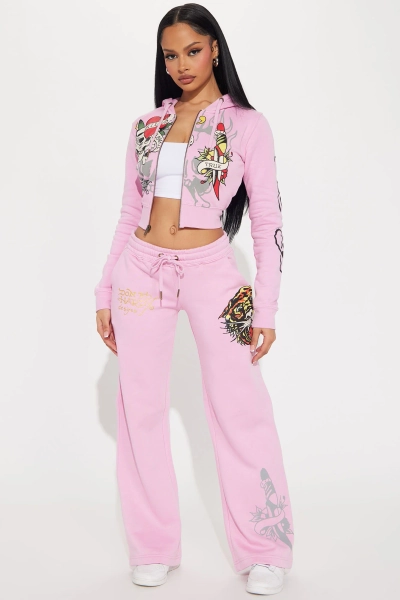 Ed Hardy Tiger Roar Pant - Pink | Fashion Nova