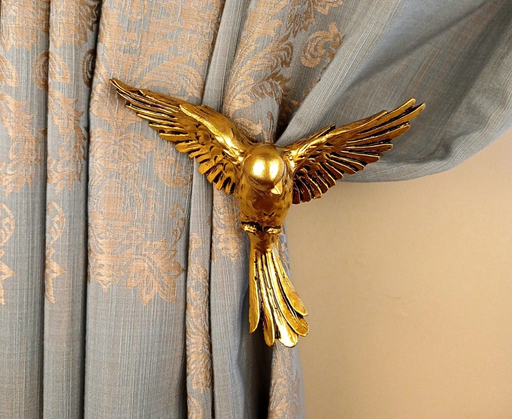 Elegant Curtain Holdback Accessory, Holdback with Hooks, Curtain Holdback, Decorative Curtain Pullback, Tieback, Housewarming Gifts