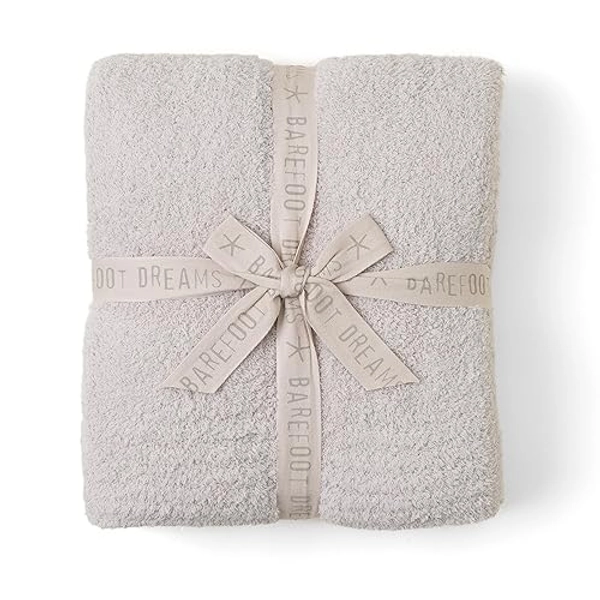 Barefoot Dreams CozyChic Throw, Stone 54" x 72" - 54" x 72" - Stone