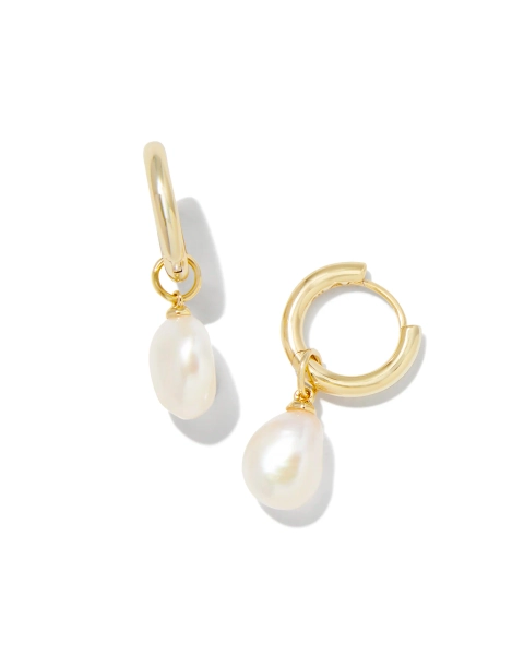 Listful | Willa Gold Pearl Huggie Earrings in Freshwater Cultured Pearl | My Wishlist