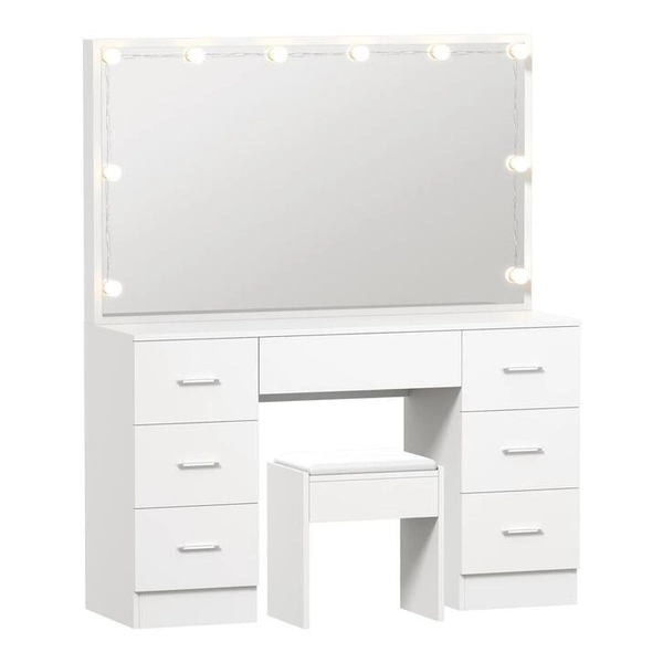 Cardiff White Dressing Table Set