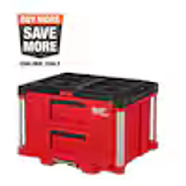 Milwaukee PACKOUT 22 in. 2-Drawer Tool Box with Metal Reinforced Corners 48-22-8442