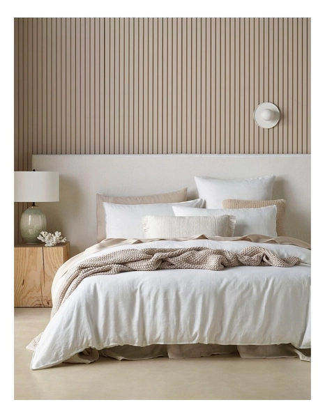 Sandy Cape Washed Belgian Linen Quilt Cover Set in Earth