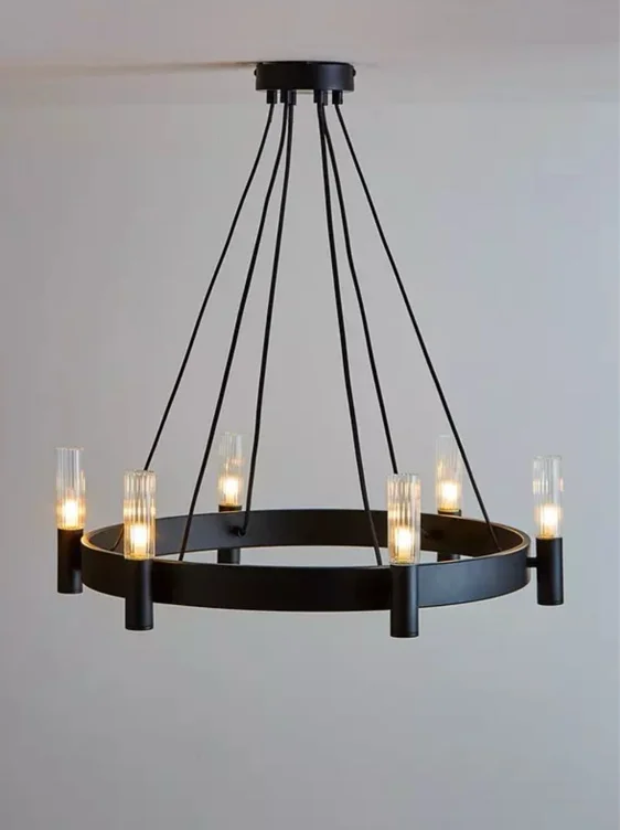 Francis 6 Light Pendant - Black