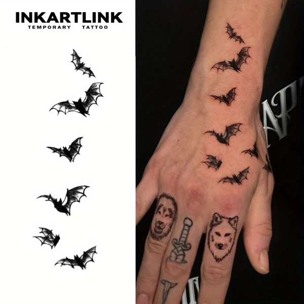 inkartlink temporary tattoos realistic bat   - Temu Spain
