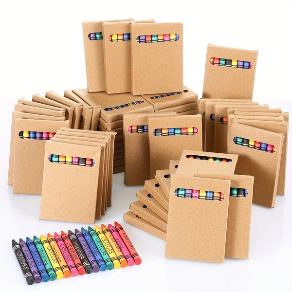 crayons bulk 8 different color crayon wrapped wax mini - Temu