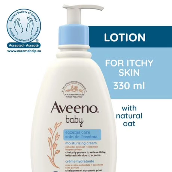 Aveeno Baby Eczema Care Moisturizing Cream - Body Lotion for irritated skin due to eczema Colloidal Oatmeal + Ceramide, 330 mL - Walmart.ca