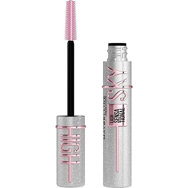Maybelline Lash Sensational Sky High Glitter Mascara, Diamond Effect Eye Makeup for Lashes and Brows, Washable, Space Diamond, 1 Count - SPACE DIAMOND - 0.24 Fl Oz (Pack of 1)