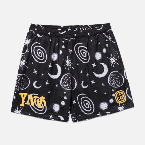 Kids YNG Dreamerz Galaxy Mesh Shorts | S / Black