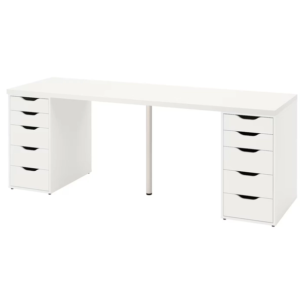 LAGKAPTEN / ALEX Desk - white 78 3/4x23 5/8 "