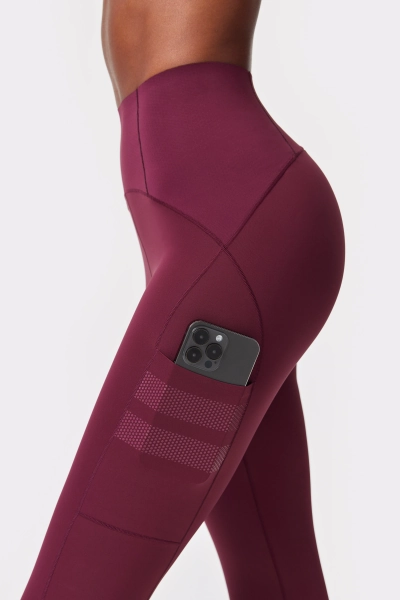 Lift Pocket Leggings Maroon Banner I Buy Online I STRONGER