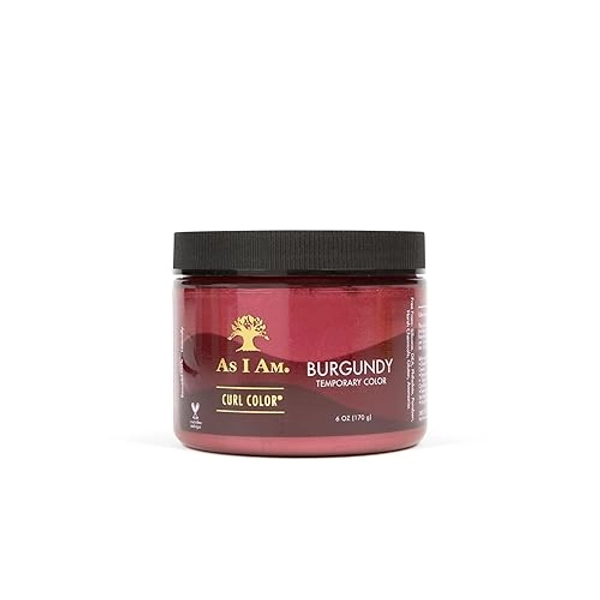 As I Am Curl Color - Burgundy - 6 ounce - Color & Curling Gel - Temporary Color - Medium Hold - Vegan & Cruelty Free
