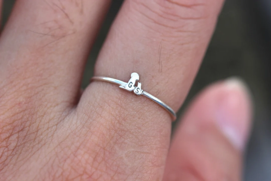 Solid 925 Silver Custom Dog and Cat Ring,family Animal Jewelry, Animal Lover Ring,initial Ring,personalized Letter Jewelry,pet Jewelry - Etsy UK