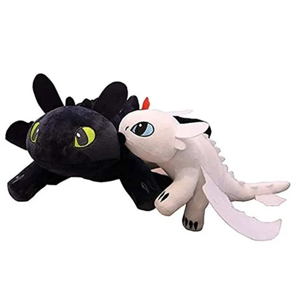 2 Pieces / Set Toothless Light Night Fury Plush Toy With Plush For Children 35 Cm - Walmart.com