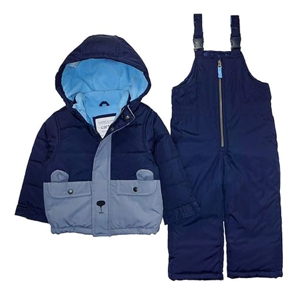 Carter's Boys' Heavyweight 2-Piece Skisuit Snowsuit - 4T - Navy Bear