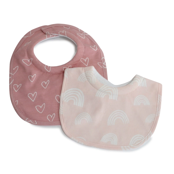 Nordic 2pk Dribble Bibs Dusty Berry/Rose | Default Title