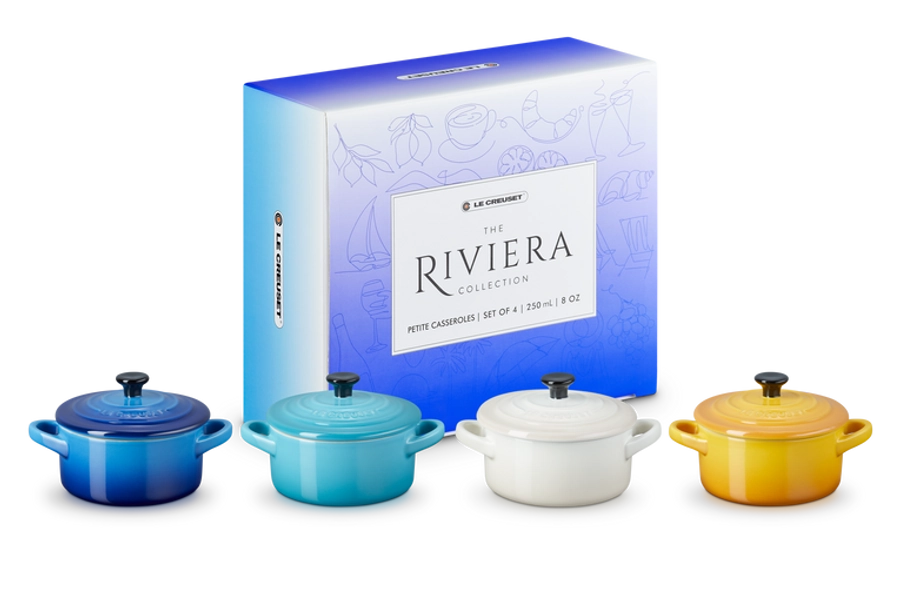 Stoneware Riviera Set of 4 Petite Casseroles