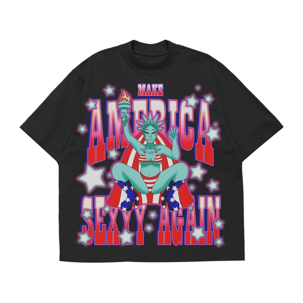 MAKE AMERICA SEXYY AGAIN TEE BLACK