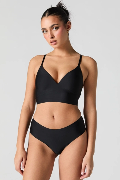 No Show Push Up Tank Bra | Black / S/P