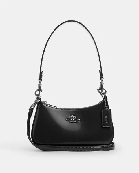 Silver/Black Teri Mini Crossbody Bag
