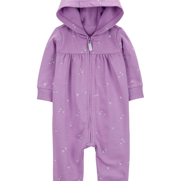 Purple Baby Long-Sleeve Jumpsuit - Purple | Carter’s Oshkosh Canada