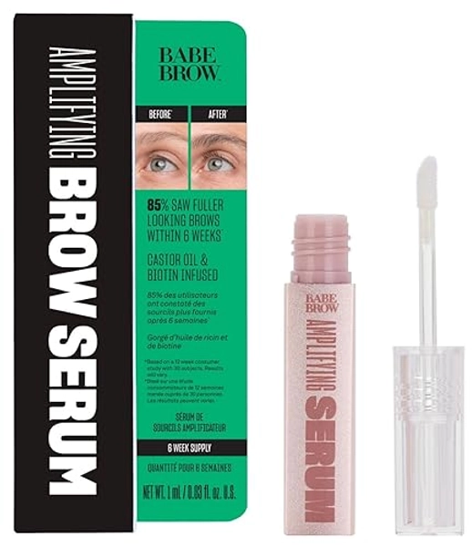 Babe Original Eyebrow Serum For Thicker Brows - Brow Serum with Castor Oil, Biotin, Repairing Amino Acids - 0.03 Fl Oz (Pack of 1)