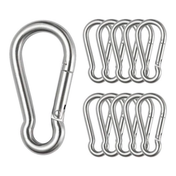 10pcs Snap Hook Carabiner Ring Clip for Camping