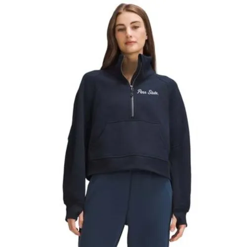 
  Penn State lululemon Women's Script Scuba Funnel Neck Half-Zip | navy 
  