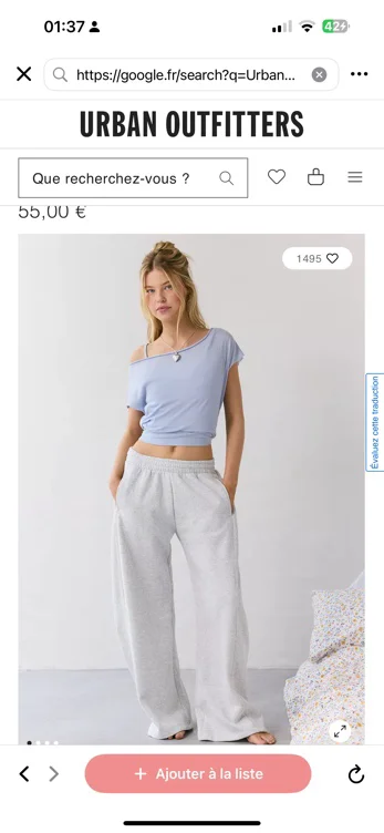 Pantalon taille basse Bengaline UO