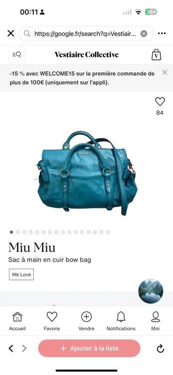 Sac à main en cuir Bow bag