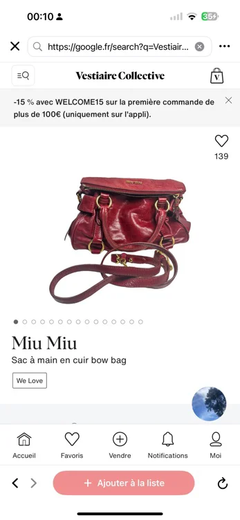 Sac à main en cuir Bow bag
