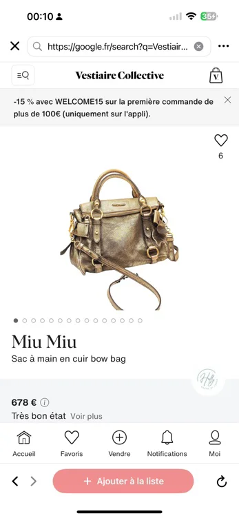 Sac à main en cuir Bow bag