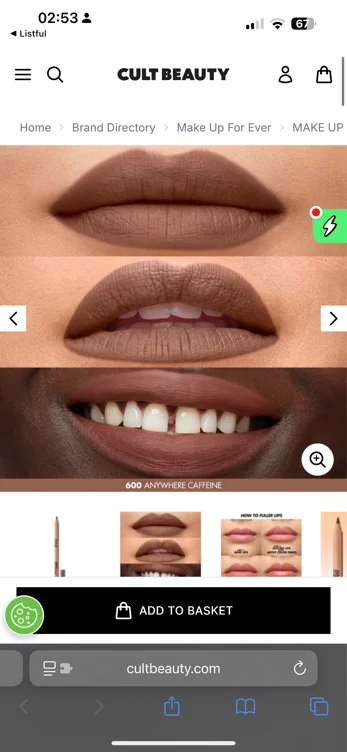 MAKE UP FOR EVER Artist Colour Pencil : Eye Lip and Brow Pencil 1.41g (Various Shades)