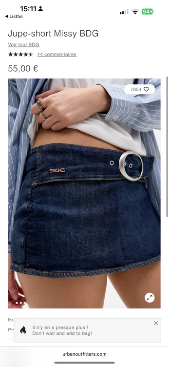 Jupe-short Missy BDG