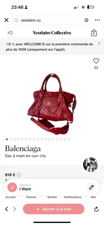 Sac à main en cuir City