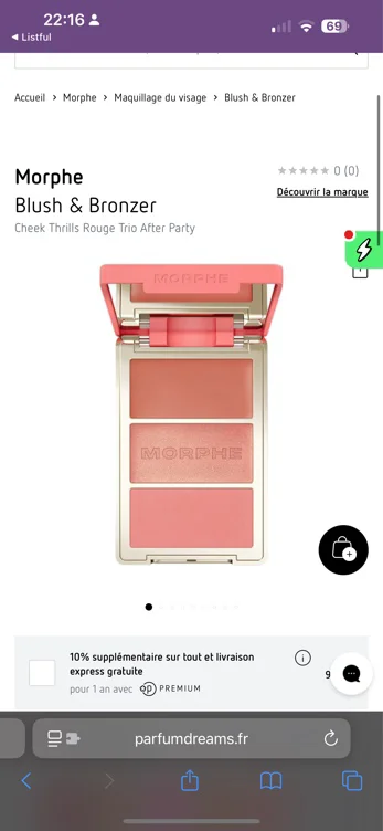 Morphe Blush & Bronzer Cheek Thrills Rouge Trio After Party Wine & Dine / 1 Stk.