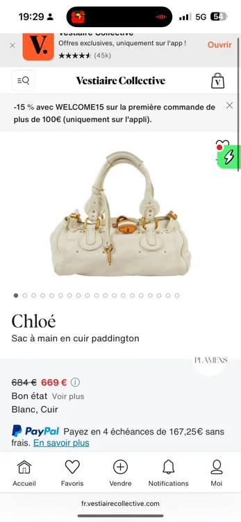 Sac à main en cuir Paddington
