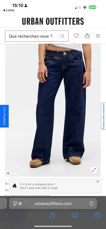 Jean taille basse Kayla BDG
