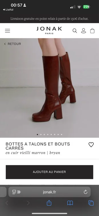 Bottes à talons et bouts carrés