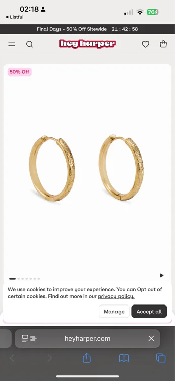 Daphne Earrings - Hey Harper: The Original Waterproof Jewelry Brand