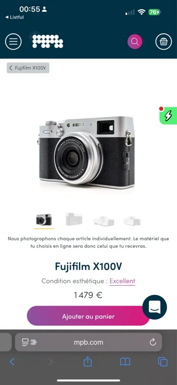 Fujifilm X100V d'occasion | MPB