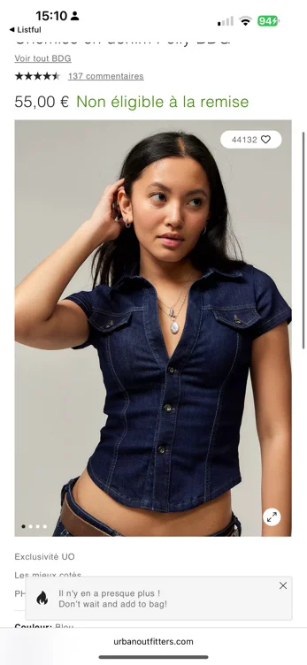 Chemise en denim Polly BDG