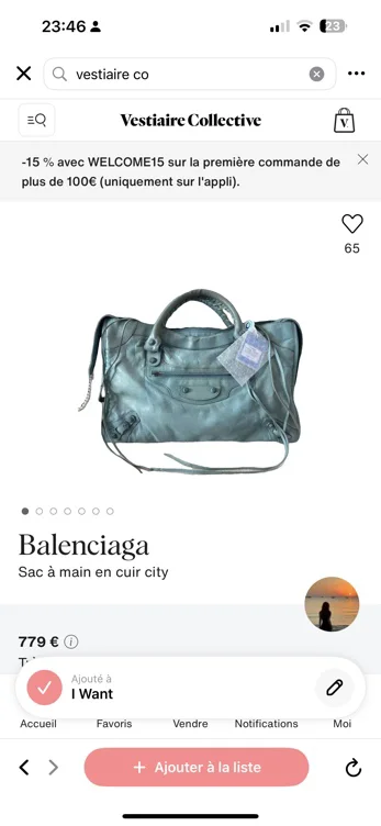 Sac à main en cuir City