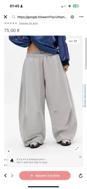 Pantalon taille basse Bengaline UO