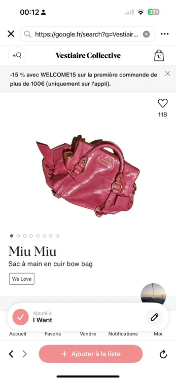 Sac à main en cuir Bow bag