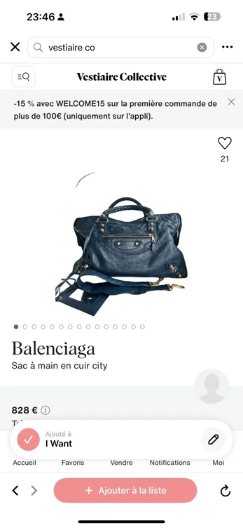 Sac à main en cuir City