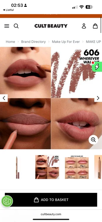 MAKE UP FOR EVER Artist Colour Pencil : Eye Lip and Brow Pencil 1.41g (Various Shades)