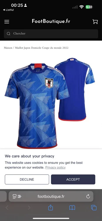 Maillot Japon Domicile Coupe du monde 2022