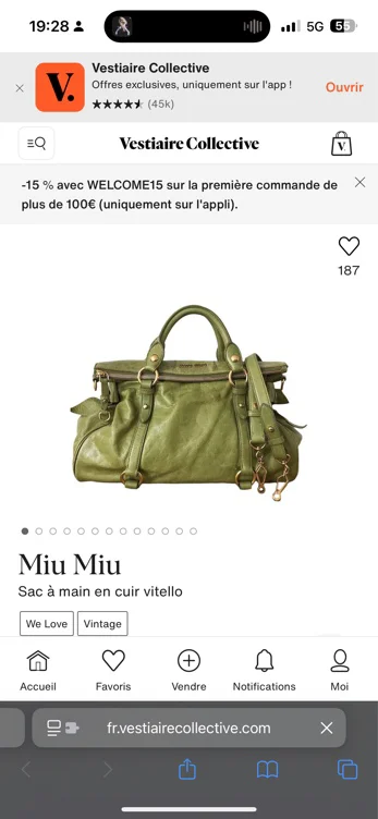 Sac à main en cuir Vitello