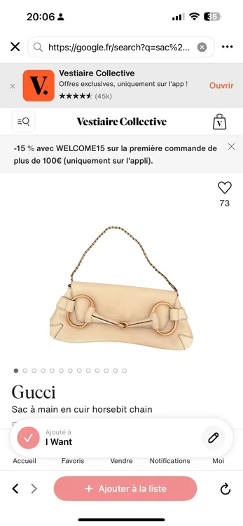 Sac à main en cuir Horsebit Chain